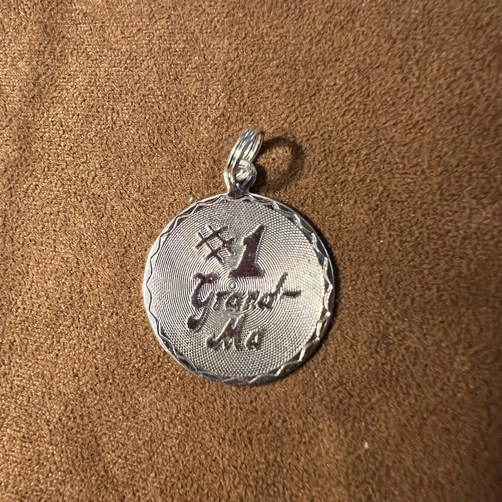 #1 Grand-Ma Silver-Tone Pendant Charm